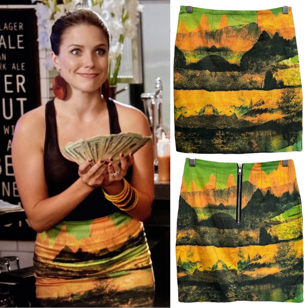 Y2K Mountain Scene Mini Skirt ASO Brook Davis One Tree Hill Screen Accurate
